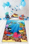 Covor antiderapant pentru copii Aquarium 150x200 cm
