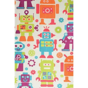 Covor antiderapant pentru copii Robot 150x200 cm