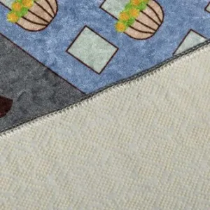 Covor antiderapant pentru copii Small Town gri 150x200 cm
