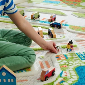 Covor pentru Copii 3D Mini City Orasul la Mare 134x180cm