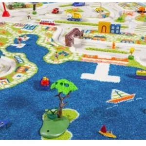Covor pentru copii 3D Mini City 200x200 cm