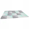 Covor multifunctional din spuma EVA tip puzzle Matadi GreyTurquoise 170x140x1 cm cu 60 elemente