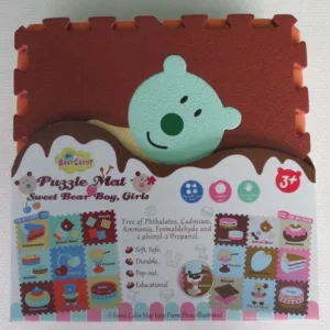 Covoras Puzzle Babygreat Baietelul ursulet 92x92 cm 13mm GB-M129BB