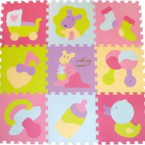 Covoras Puzzle Micul Cangur 92x92 cm Babygreat