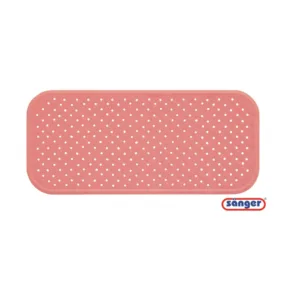 Covoras antiderapant cu ventuze pentru cada 76x34 cm roz