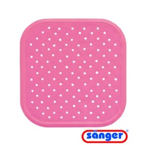 Covoras antiderapant de dus cu ventuze pentru fixare 56x56 cm roz