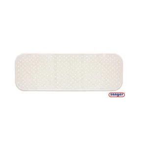 Covoras cada din cauciuc natural antiderapant 96x34 cm alb