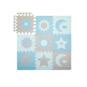 Covoras de joaca puzzle Momi Nebe 93 x 93 cm Blue