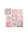 Covoras de joaca puzzle Momi Nebe 93 x 93 cm Pink