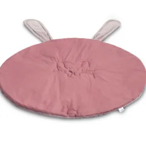 Covoras din catifea cu doua fete pentru camera copii diametru 90cm Sensillo Velvet Bunny Pink