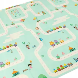 Covoras educational din spuma XPE cu doua fete 180x200 cm Animals Road