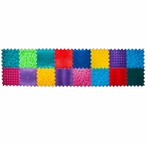 Covoras ortopedic Puzzle Mix cu 16 elemente