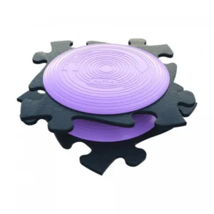 Covoras ortopedic senzorial puzzle set Rotana gri-lila