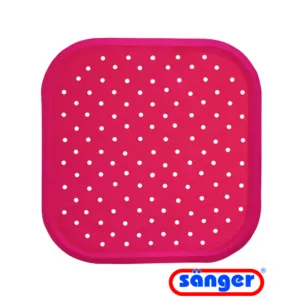 Covoras pentru dus antiderapant cu ventuze 56 x 56 cm rosu