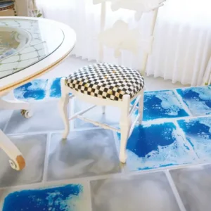 Covoras tip puzzle pentru copii Car Boy Safety Liquid Floor albastru 50x50 cm