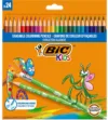 Creioane colorate cu guma de sters Evolution Illusion Bic