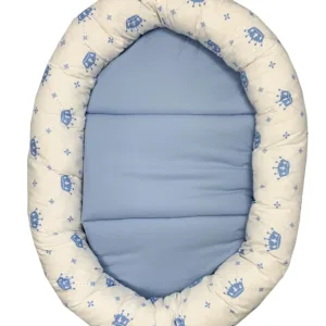 Cuib Baby Nest cu salteluta detasabila Coronite albastru