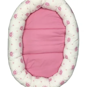 Cuib Baby Nest cu salteluta detasabila Coronite roz
