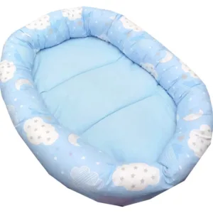 Cuib Baby Nest cu salteluta detasabila Norisori cu luna albastru