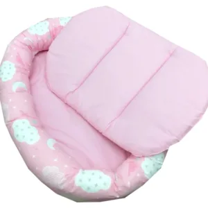 Cuib Baby Nest cu salteluta detasabila Norisori cu luna roz