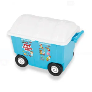 Cutie depozitare Pilsan cu maner si roti pentru jucarii Blue