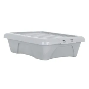 Cutie depozitare cu capac Upcycled 22 litri gri