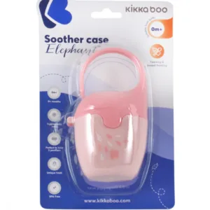 Cutie pentru suzete KikkaBoo Elephant Pink cu sistem de agatare caruciorscaun autopatut