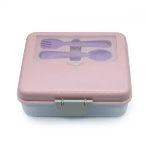 Cutie pranz Bento cu 2 nivele si tacamuri Melii rozmovgri