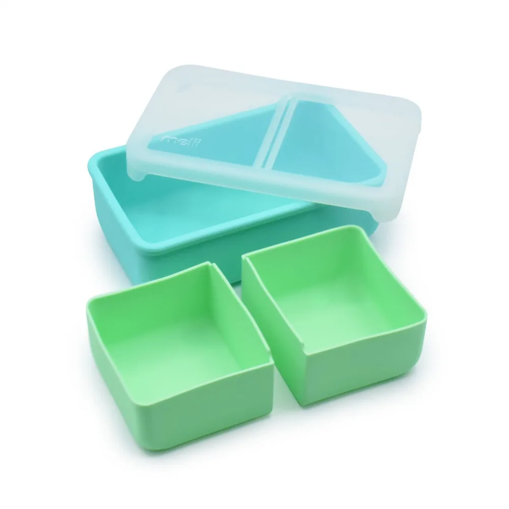 Cutie pranz bento Melii cu compartimente detasabile mint blue