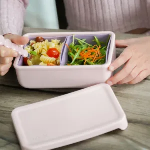 Cutie pranz bento Melii cu compartimente detasabile pink purple