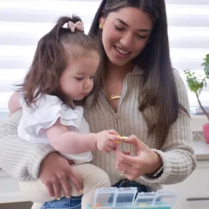 Cutie snack cu 4 compartimente Melii blue