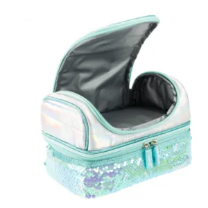 Cutie termica matlasata cu paiete reversibile si interior impermeabil Lunch box Girabrilla Tiffany