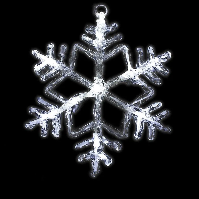 Decor fereastra cu led-uri Home fulg de zapada