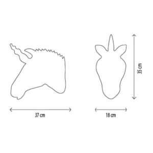 Decoratiune de perete Wild and Soft cap de unicorn Claire