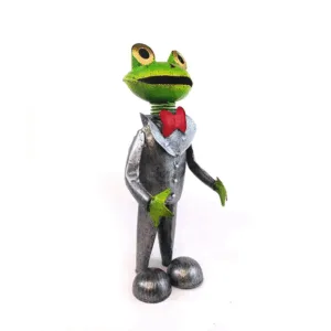 Decoratiune gradina Broscoi in costum