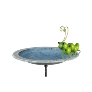 Decoratiune gradina bazin pasari cu tija omida