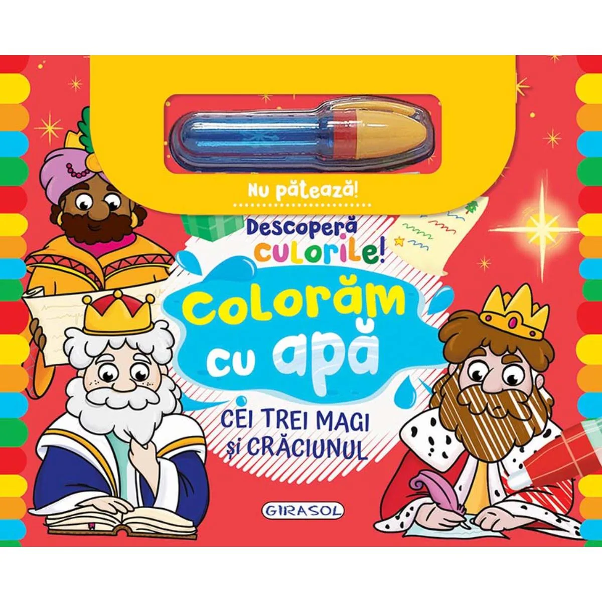 Descopera culorile! Coloram cu apa. Cei trei magi si Craciunul