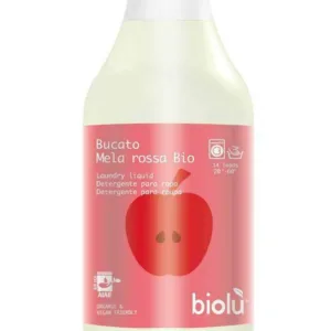Detergent ecologic lichid pentru rufe albe si colorate mere rosii 1L Biolu