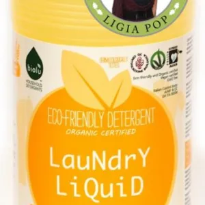 Detergent ecologic lichid pentru rufe albe si colorate portocale 1L