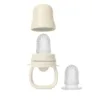 Dispozitiv de hranire Bibs Baby Feeder cu 2 tetine din silicon Ivory
