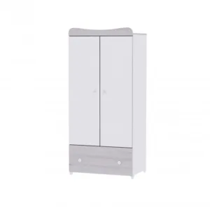 Dulap garderoba 2 usi Exclusive White Light Oak