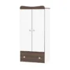 Dulap garderoba 2 usi Exclusive White Walnut