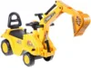 Excavator copii fara pedale Malplay Rutschauto Galben actionat cu picioarele