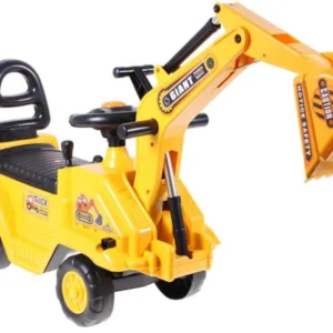 Excavator copii fara pedale Malplay Rutschauto Galben actionat cu picioarele