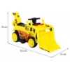 Excavator electric pentru copii galben 30W cu panou audio