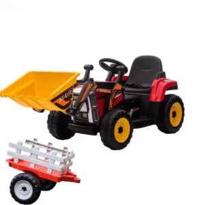 Excavator electric + remorca Kinderauto Farm Traktor 60W 12V RC
