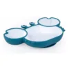 Farfurie Giligums Crab Premium din silicon fara BPA 6 luni+ albturcoaz