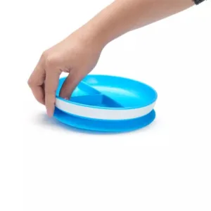Farfurie Stay Put Munchkin cu ventuza compartimentata 6L+ blue