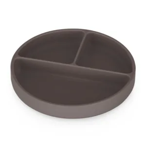 Farfurie compartimentata din silicon PetiteMars Bitter Cocoa Maro TakeMatch