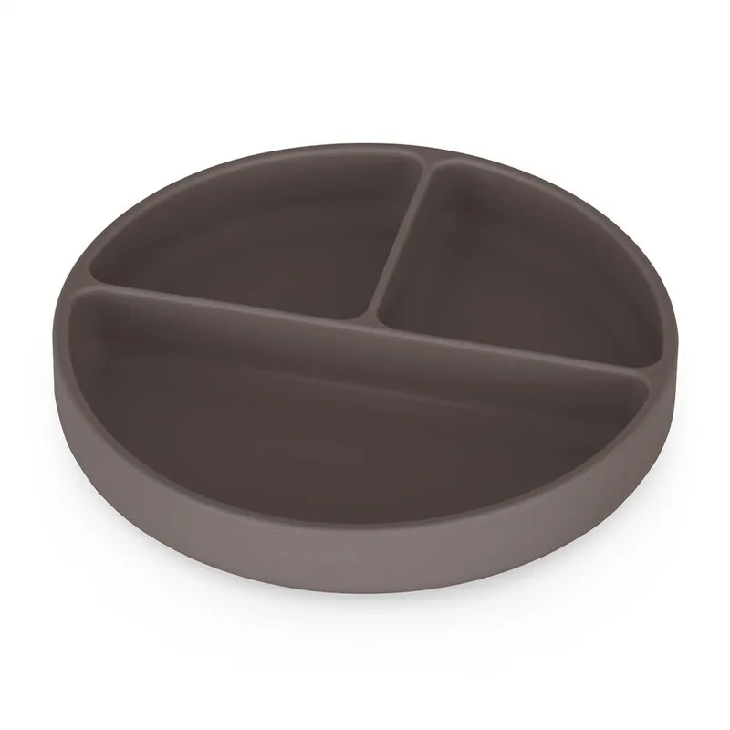 Farfurie compartimentata din silicon PetiteMars Bitter Cocoa Maro TakeMatch